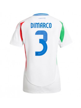 Billige Italia Federico Dimarco #3 Bortedrakt Dame EM 2024 Kortermet